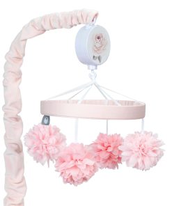 Móvil Musical Cuna de Bebé Botánica Rosa de Lambs & Ivy