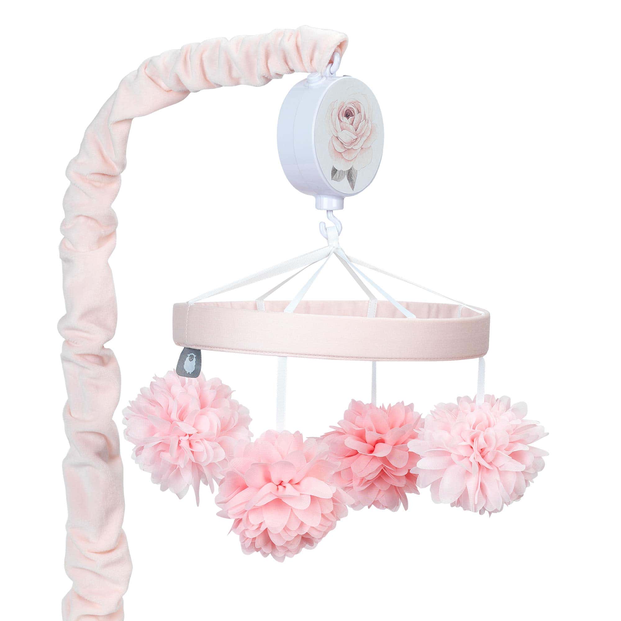 Móvil Musical Cuna de Bebé Botánica Rosa de Lambs & Ivy