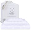 Juego de sábanas de algodón Twin XL Threadmill -Blanco