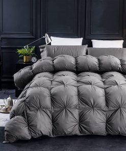 Edredón de plumas de ganso de tres pliegues y relleno de