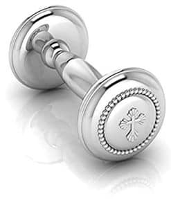 Sonajero de Mancuerna de Cruz de Plata Esterlina Krysaliis