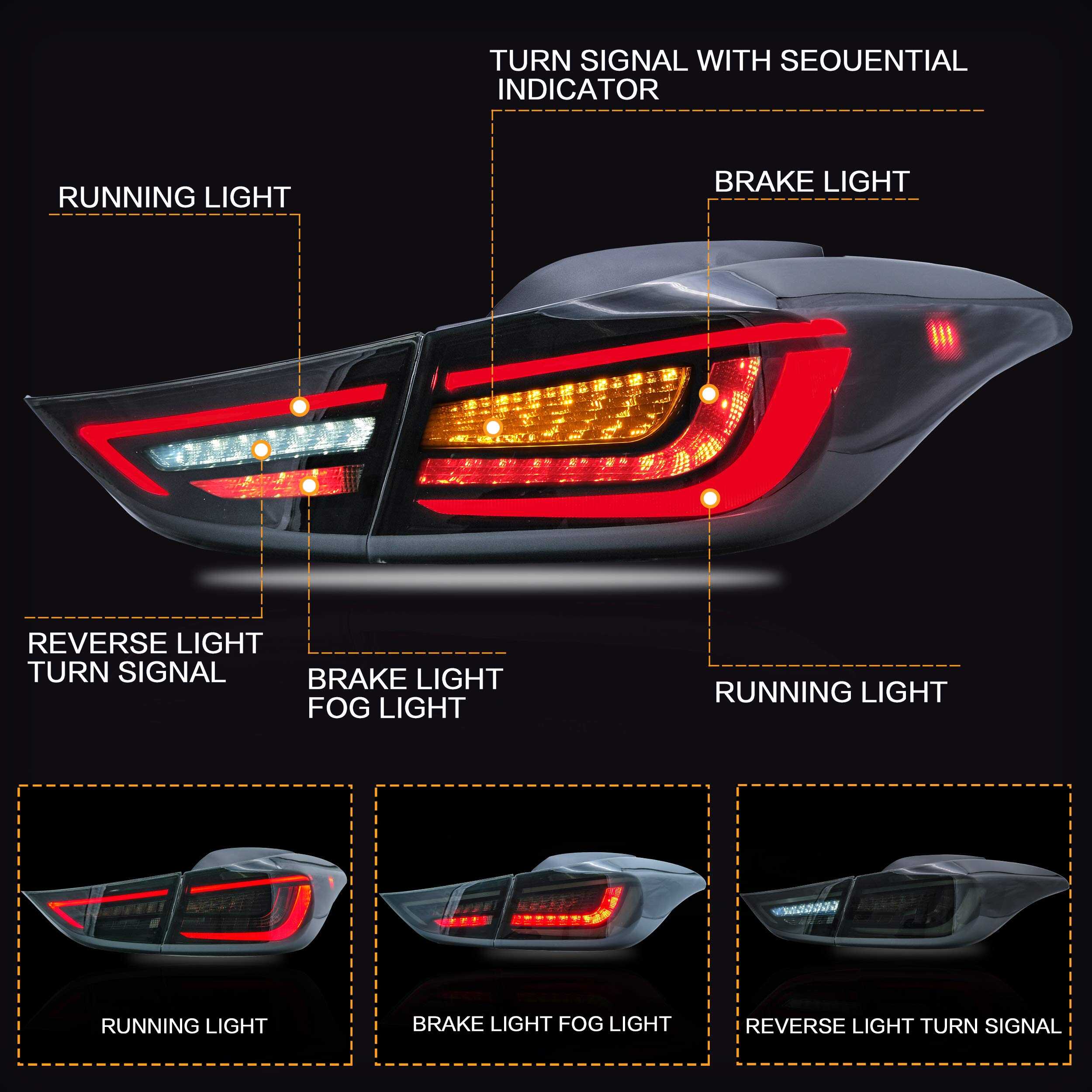 Conjunto de luces traseras VLAND para Hyundai Elantra Sedan - Imagen 3