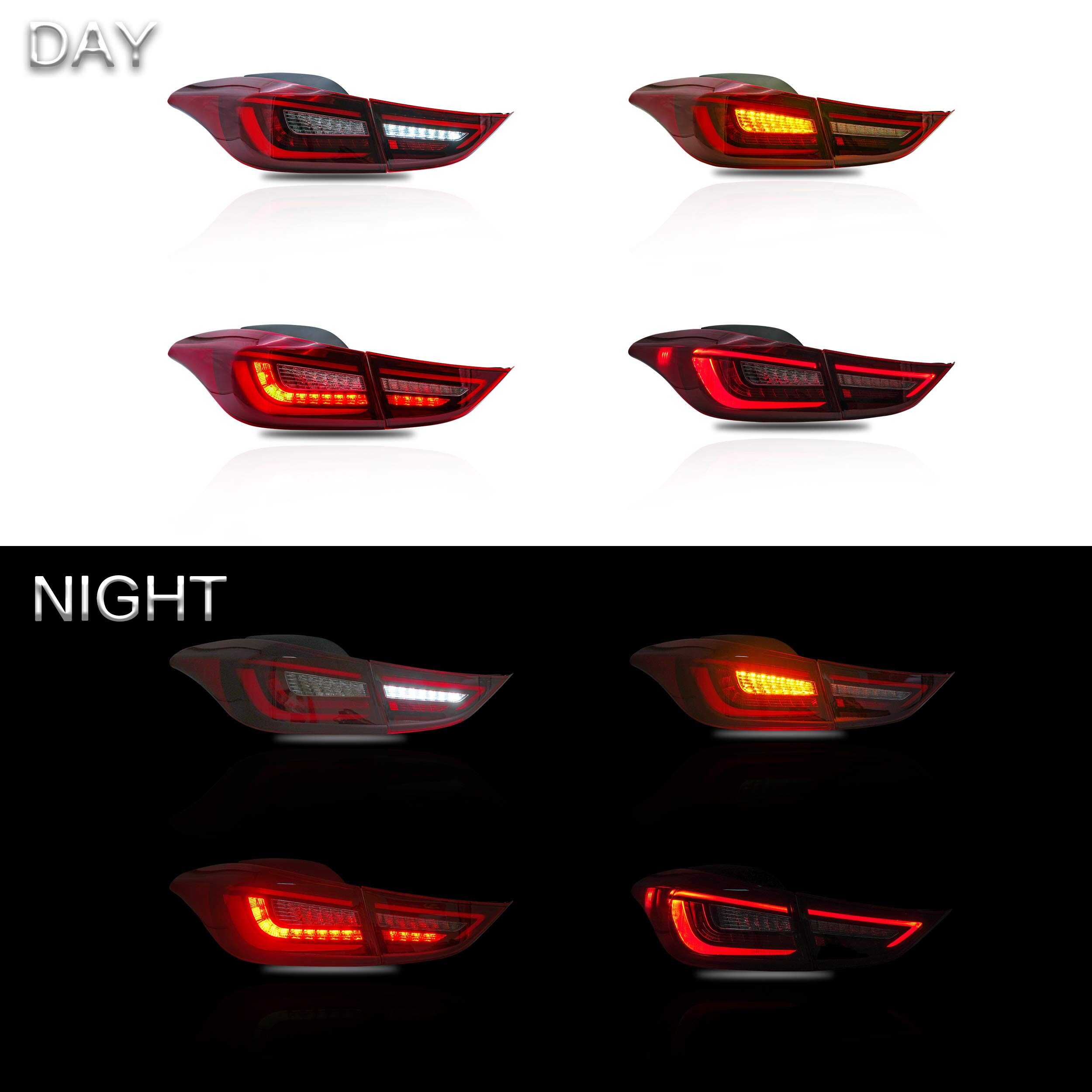 Conjunto de luces traseras VLAND apto para Hyundai Elantra - Imagen 8