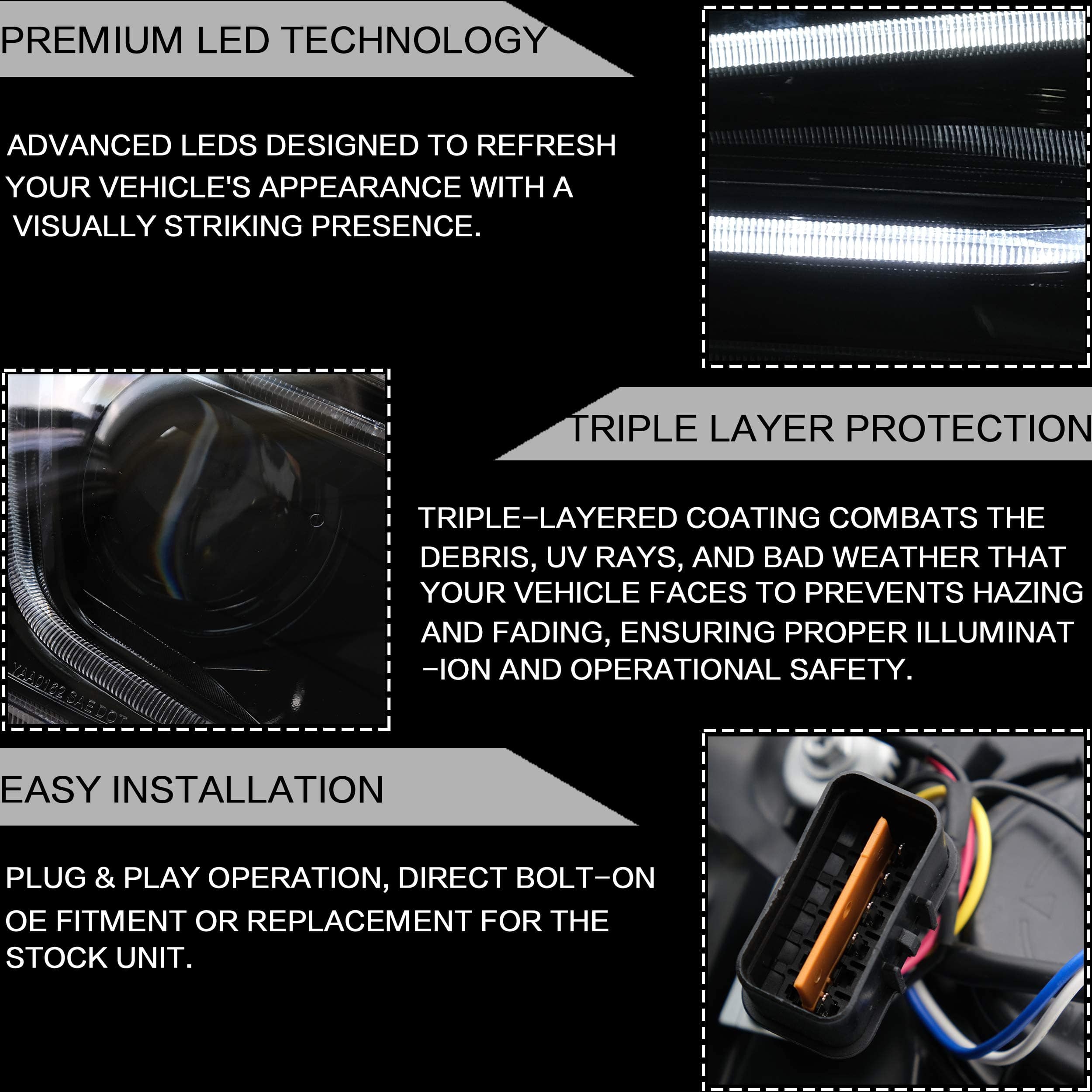 Faros delanteros VLAND para Mitsubishi Lancer & EVO X - Imagen 9