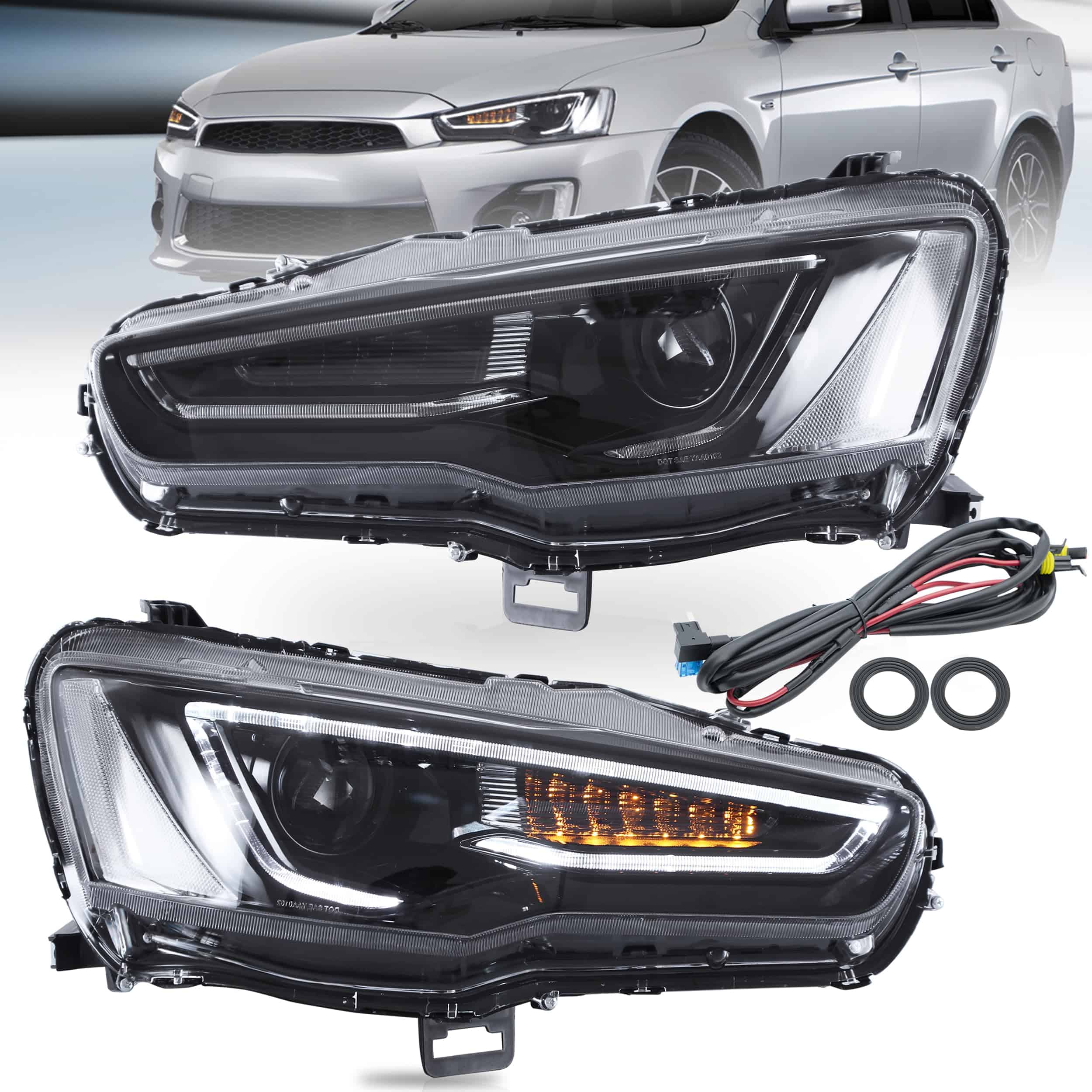 Faros delanteros VLAND para Mitsubishi Lancer & EVO X