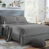 Juego de Sábanas King Size 100% Orgánicas -Gris Piedra