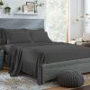Juego de Sábanas de Cama California King 100% -Charcoal