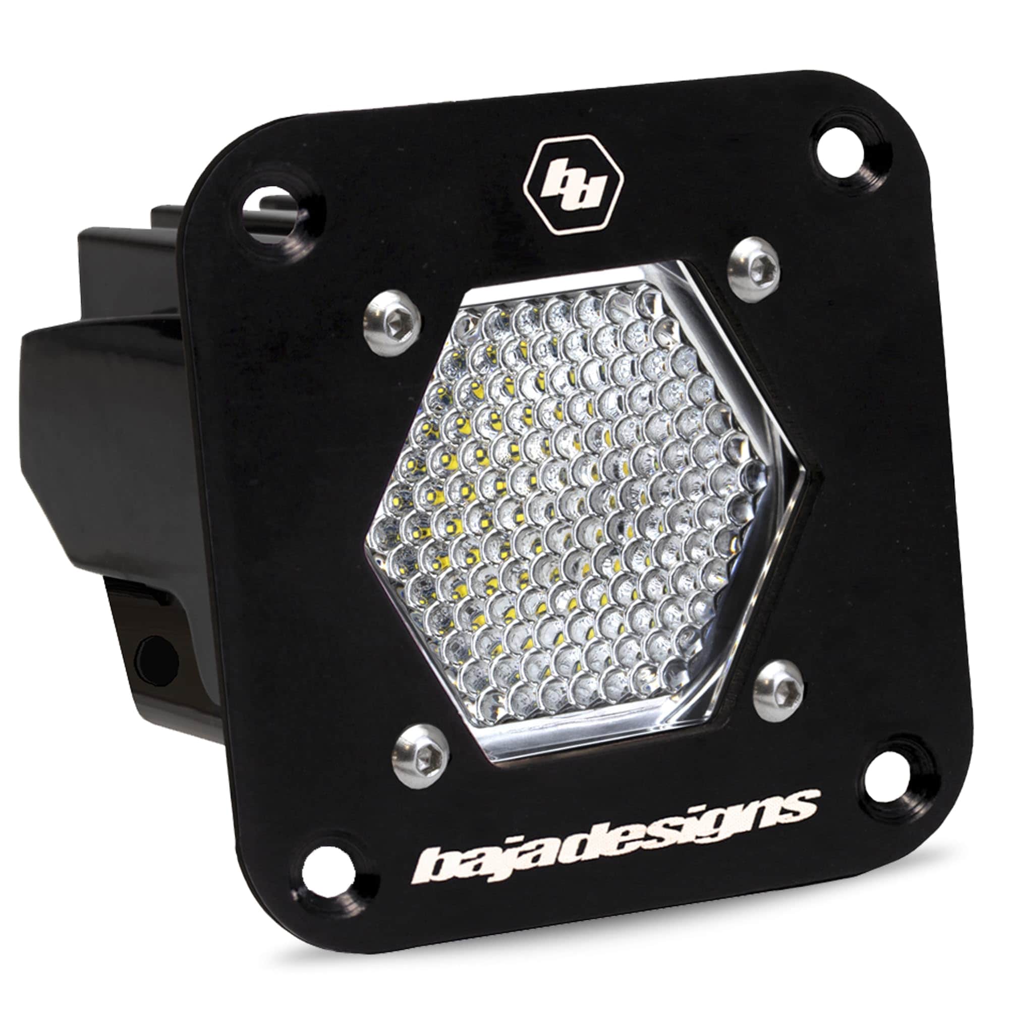 Baja Designs S1 LED Pod Luz Negra Flush Mount, Superficie