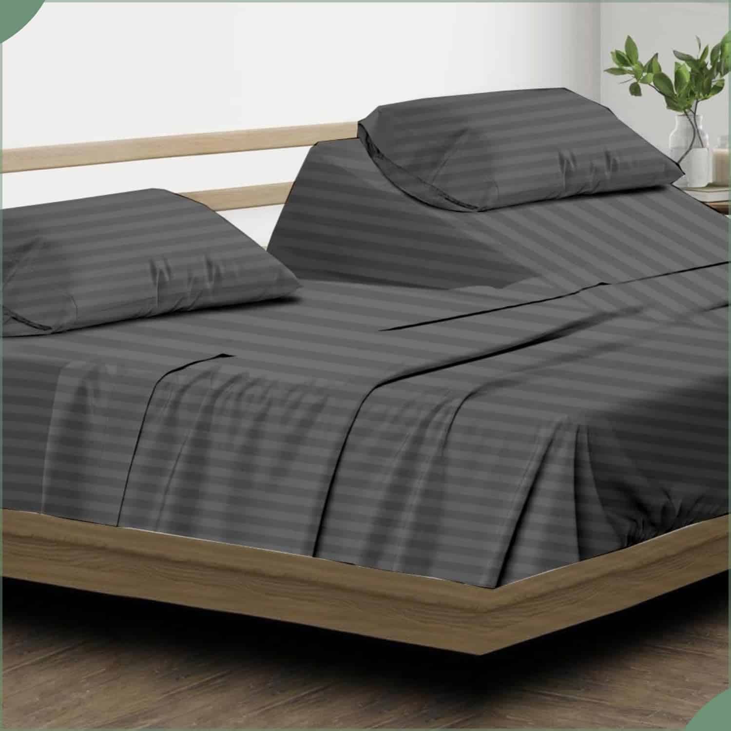 Juego de sábanas Top Split King para camas -Gris Oscuro