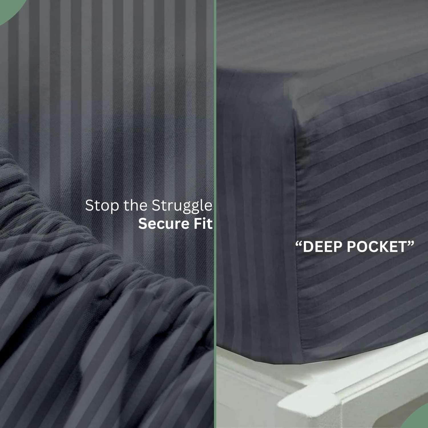 Juego de sábanas Top Split King para camas -Gris Oscuro - Imagen 4