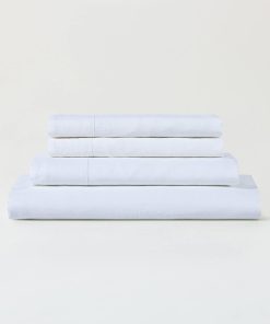 Juego de sábanas de lino francés orgánico -Nieve