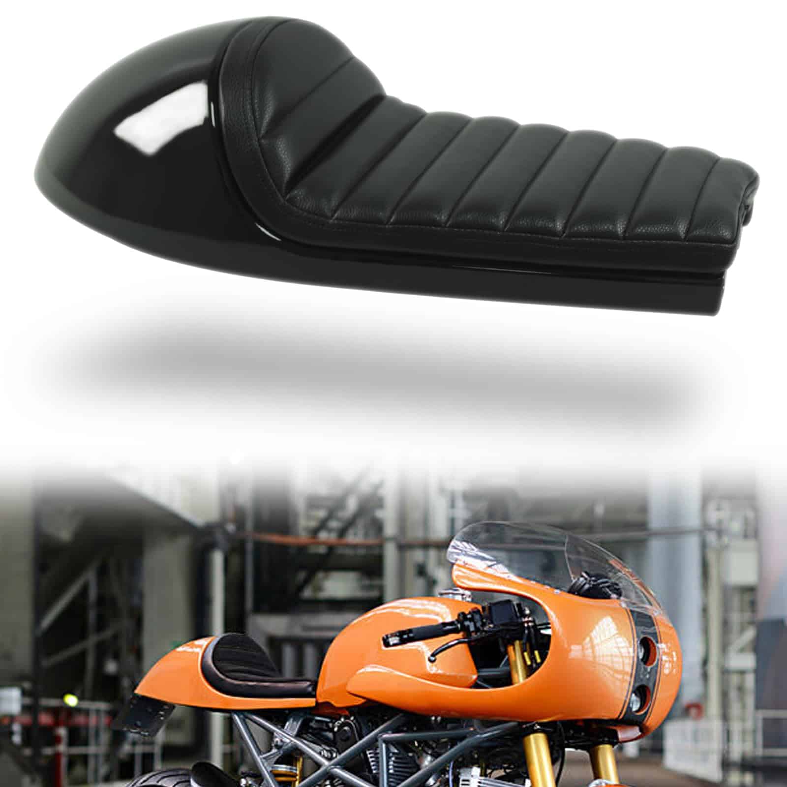 Asiento para Cafe Racer DKMOTORK 0391 Todo Negro