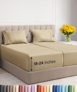 Juego de Sábanas de Bolsillo Extra Profundo -Beige