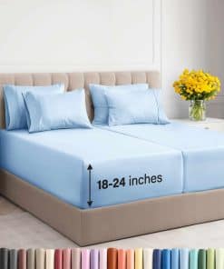 Juego de sábanas split king ultra profundo - 7 piezas