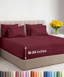 Juego de sábanas extra profundo Split King - 7 piezas -