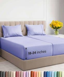 Juego de Sábanas Extra Profundas para Cama -Lavanda