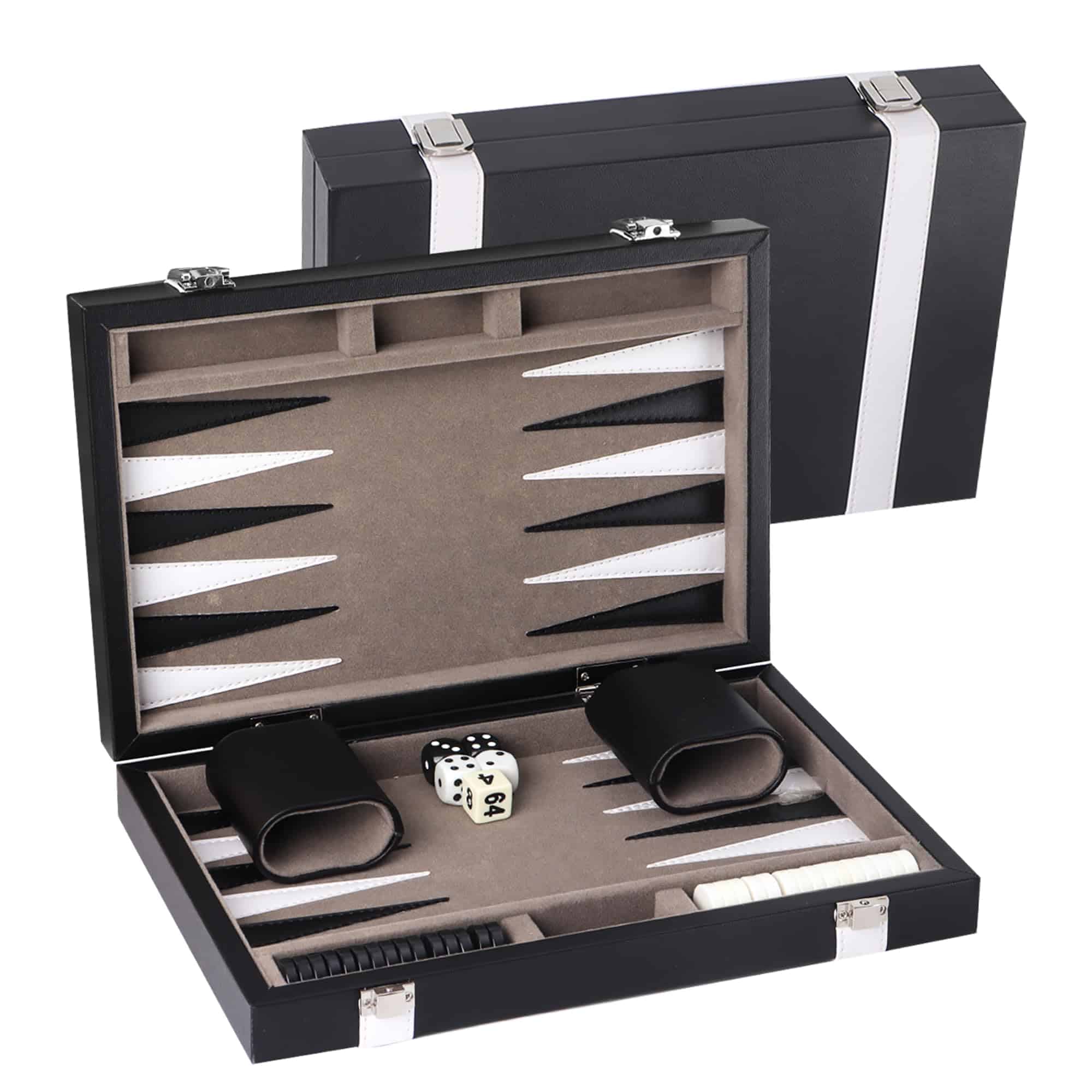 Tablero de Juego de Backgammon de Cuero Premium GSE Games &
