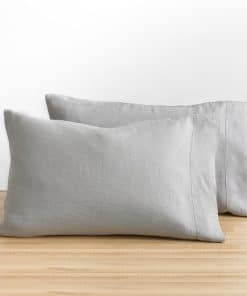 Fundas de Almohada 100% Lino Francés Baloo -Gris Paloma