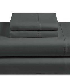 Juego de sábanas Feather & Stitch Queen, 100% algodón 400TC