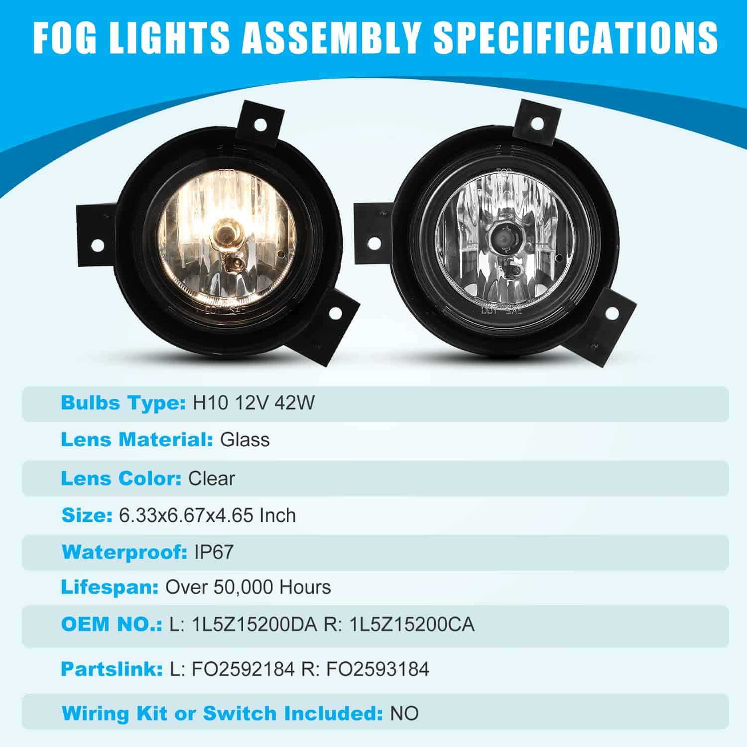 Luces antiniebla CPW compatibles con Ford Ranger 2001 2002 - Imagen 7