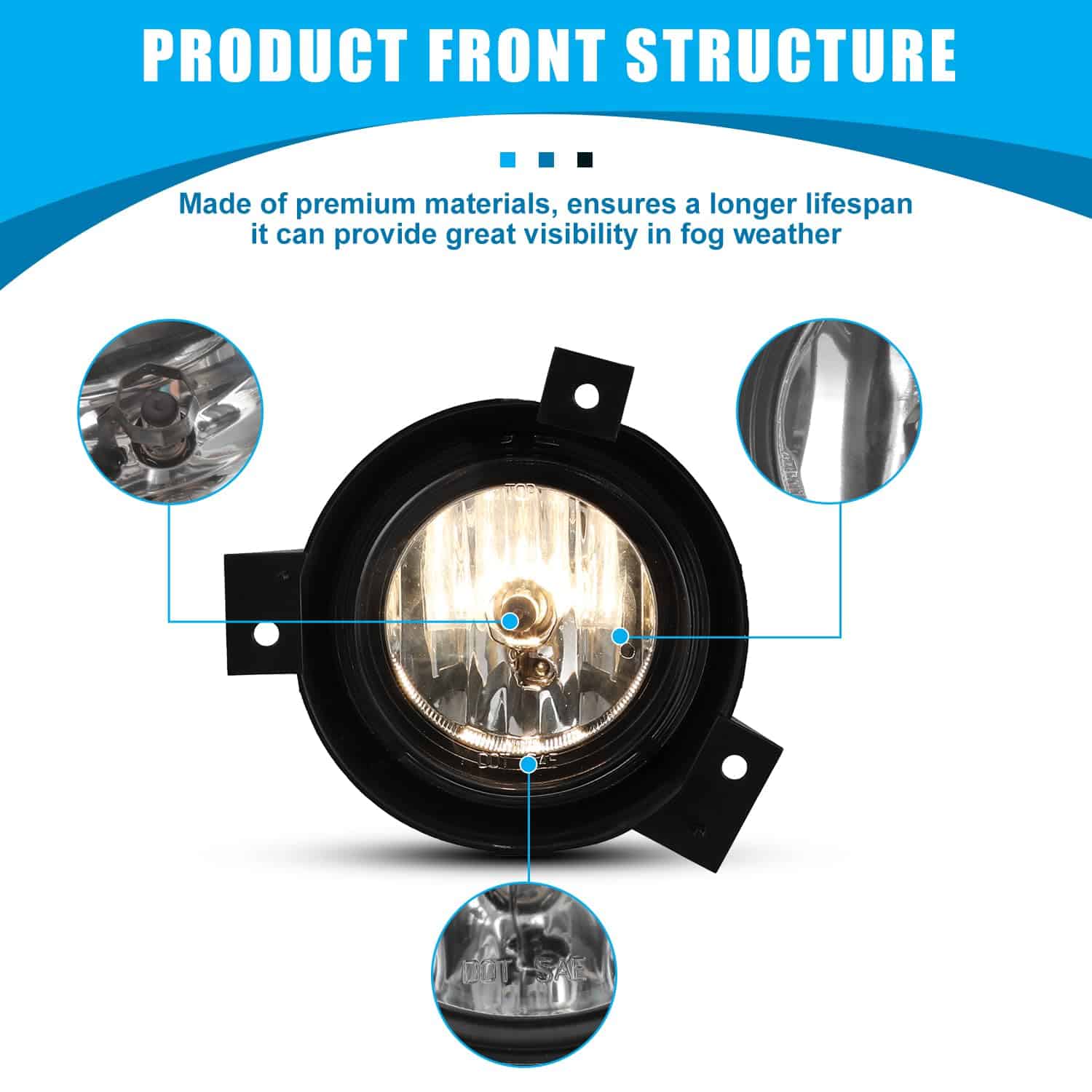 Luces antiniebla CPW compatibles con Ford Ranger 2001 2002 - Imagen 4