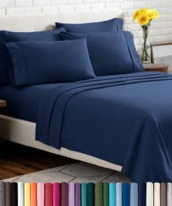 Juego de sábanas Twin XL Bare Home - Sábanas -Azul Oscuro