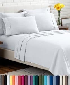 Juego de sábanas Twin XL de Bare Home - -Blanco