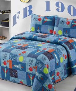 Juego de colcha de 3 piezas para cama individual/doble