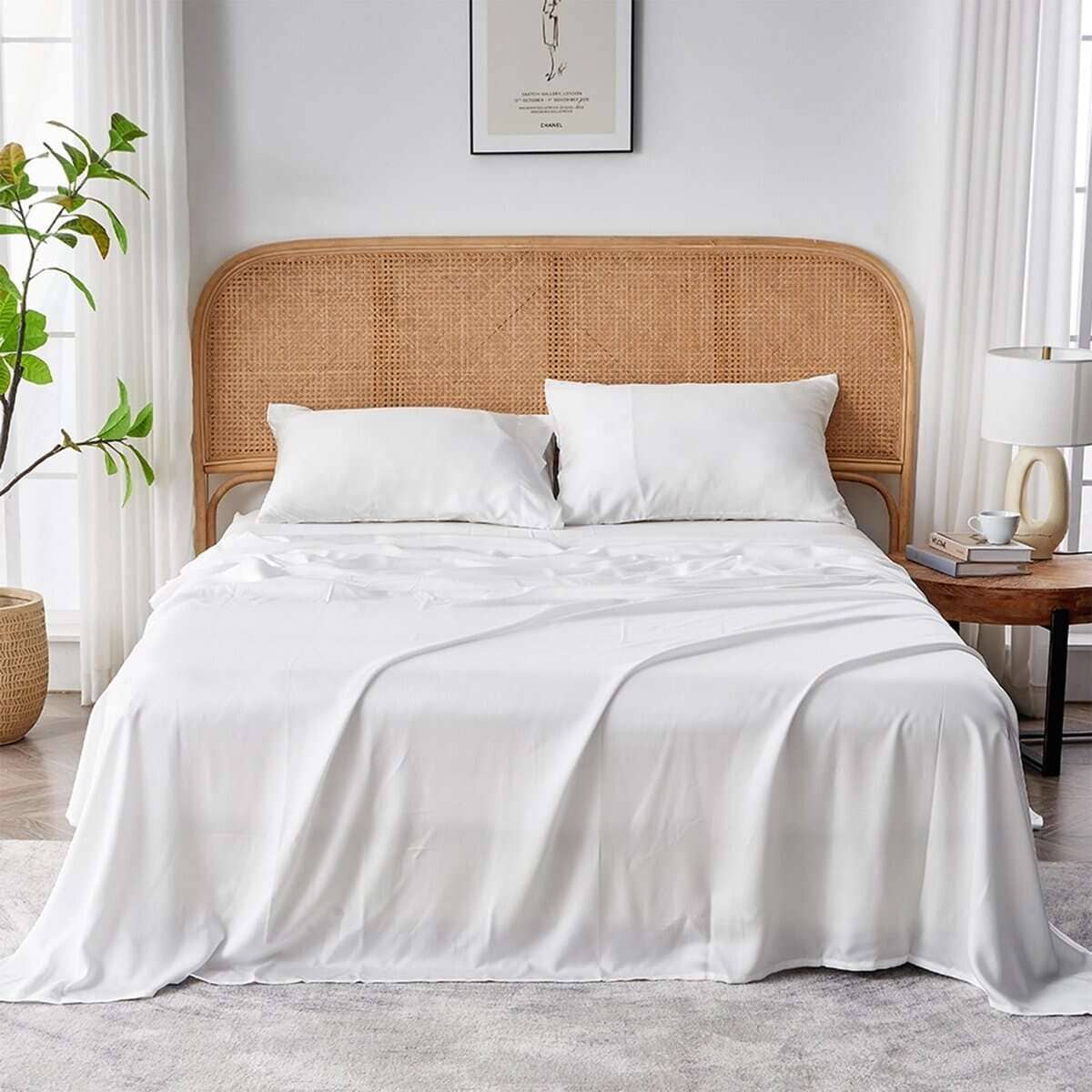 Juego de sábanas SIJO AiryWeight Tencel, -Blanco Nieve