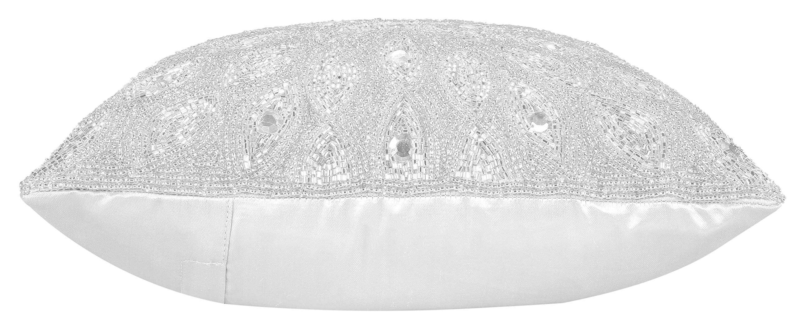 Funda de cojin decorativo de cuentas a mano - 12x12 - Imagen 9