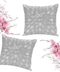 Funda de cojin decorativo de cuentas a mano - 12x12