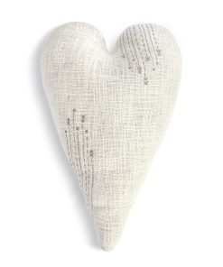 Cojín DEMDACO Grateful Heart Soft Cream 20 x 12 de Tela de