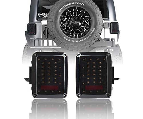 Luces traseras ahumadas V8 GOD JK Wrangler con luz de freno