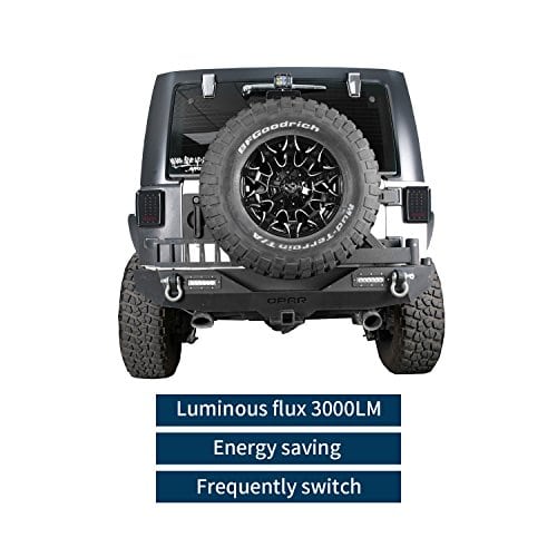 Luces traseras ahumadas V8 GOD JK Wrangler con luz de freno - Imagen 4