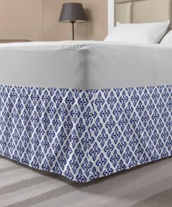 Falda de Cama Lunarable Quatrefoil, Diseño Oriental en