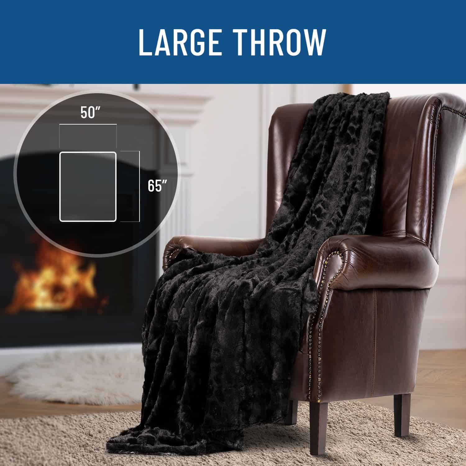 Manta de piel sintética Everlasting -Negro - Piel Sintética - Imagen 7