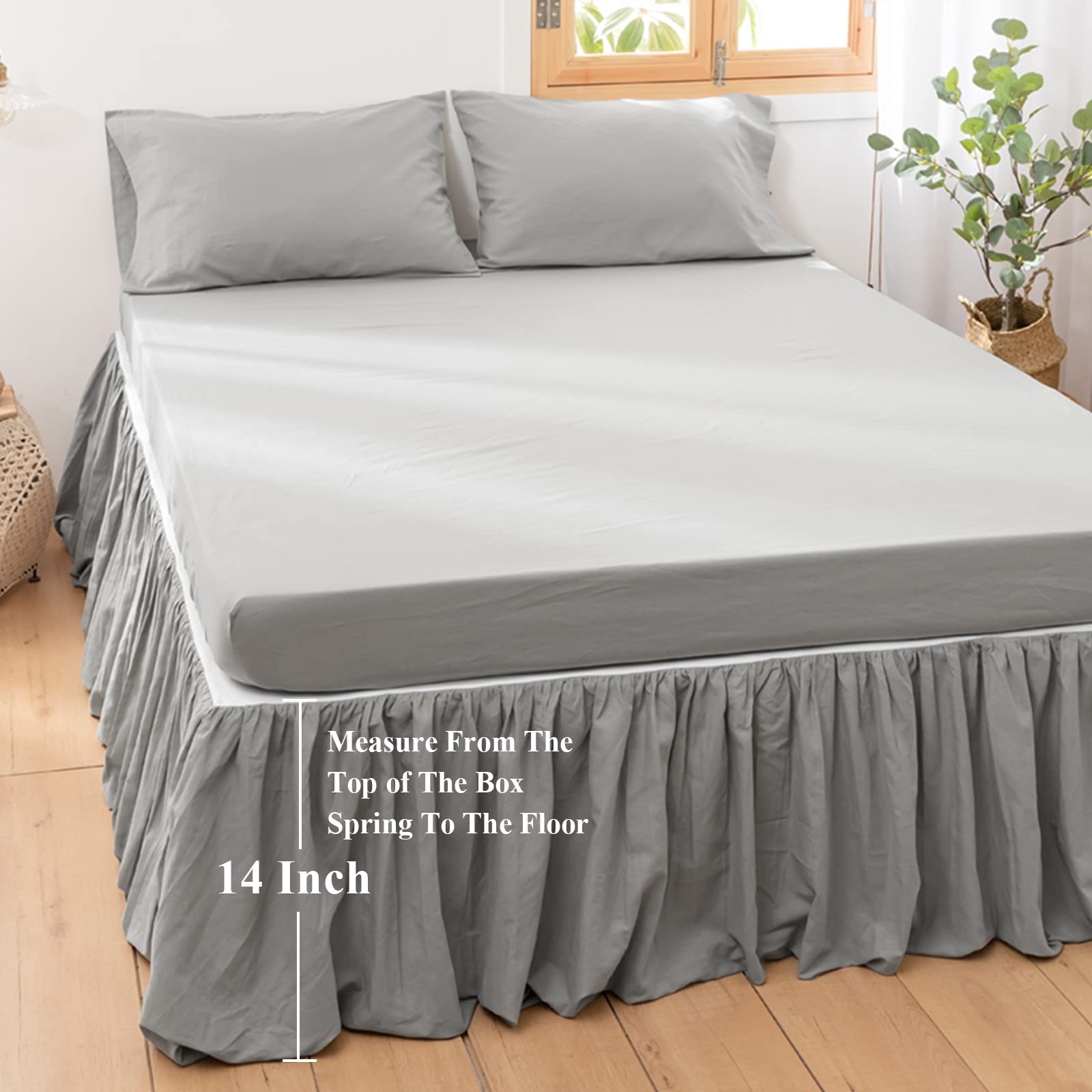 Bajera francesa de lino BISELINA con volantes plisados de - Imagen 5