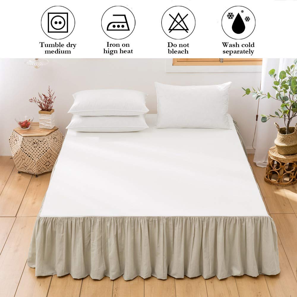 BISELINA Falda de Cama de Lino Francés -Ruffle - Lino - Imagen 7