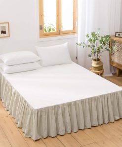 BISELINA Falda de Cama de Lino Francés -Ruffle - Lino