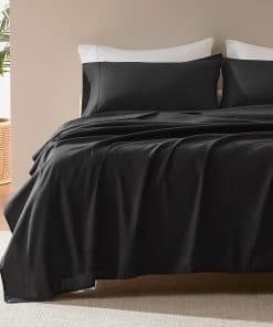 Juego de sábanas SLEEP ZONE Nanotex Super Soft -Negro