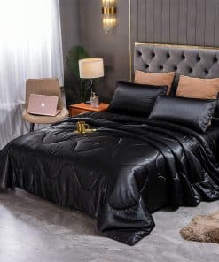 Juego de Edredón de Satén Sisher Tamaño Queen, Juego de