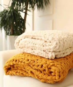 Manta de punto grueso Abound (50"x60", 5 lbs) - Manta de