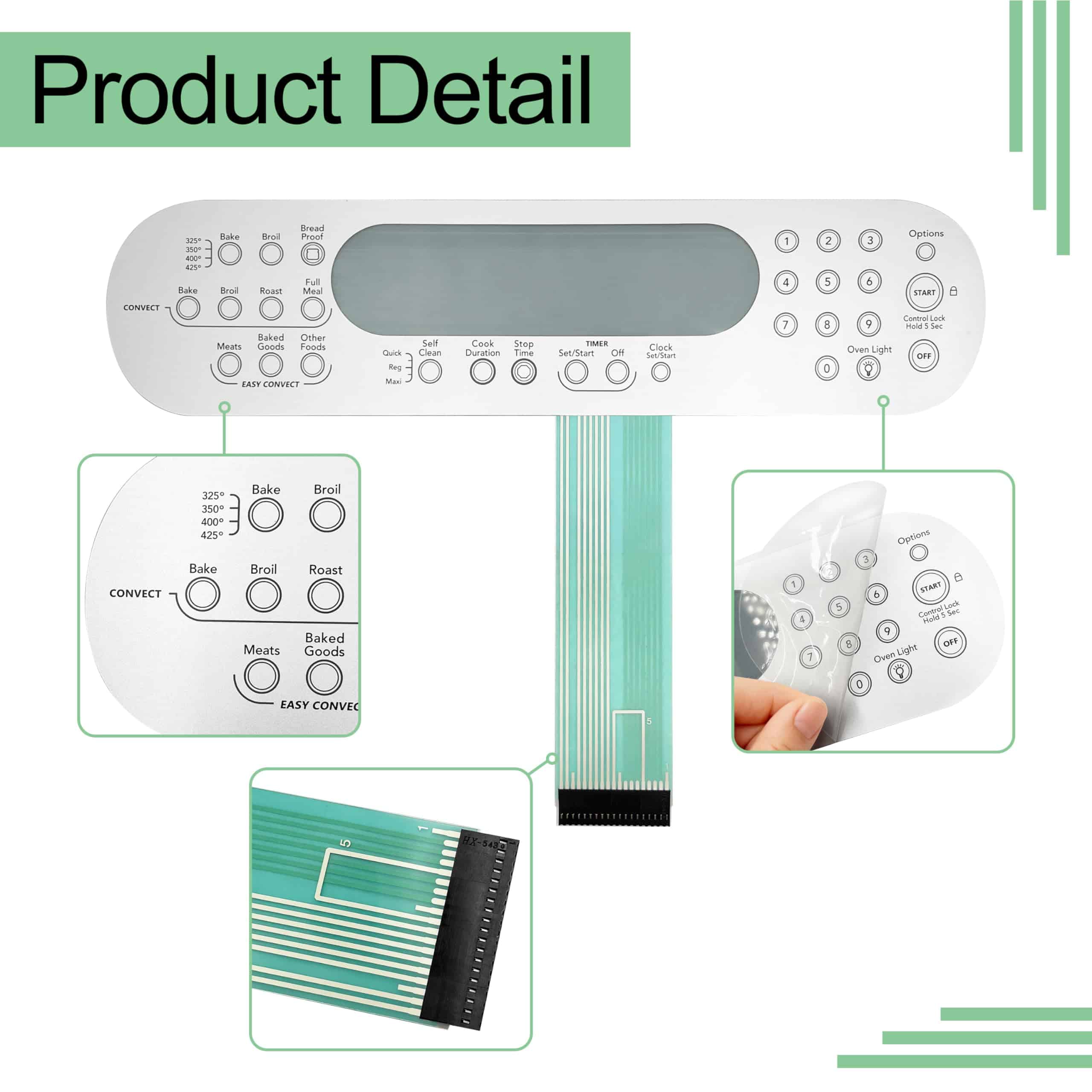 Lámina de interruptor ShineUs 9756559ES sin placa de metal - Imagen 3