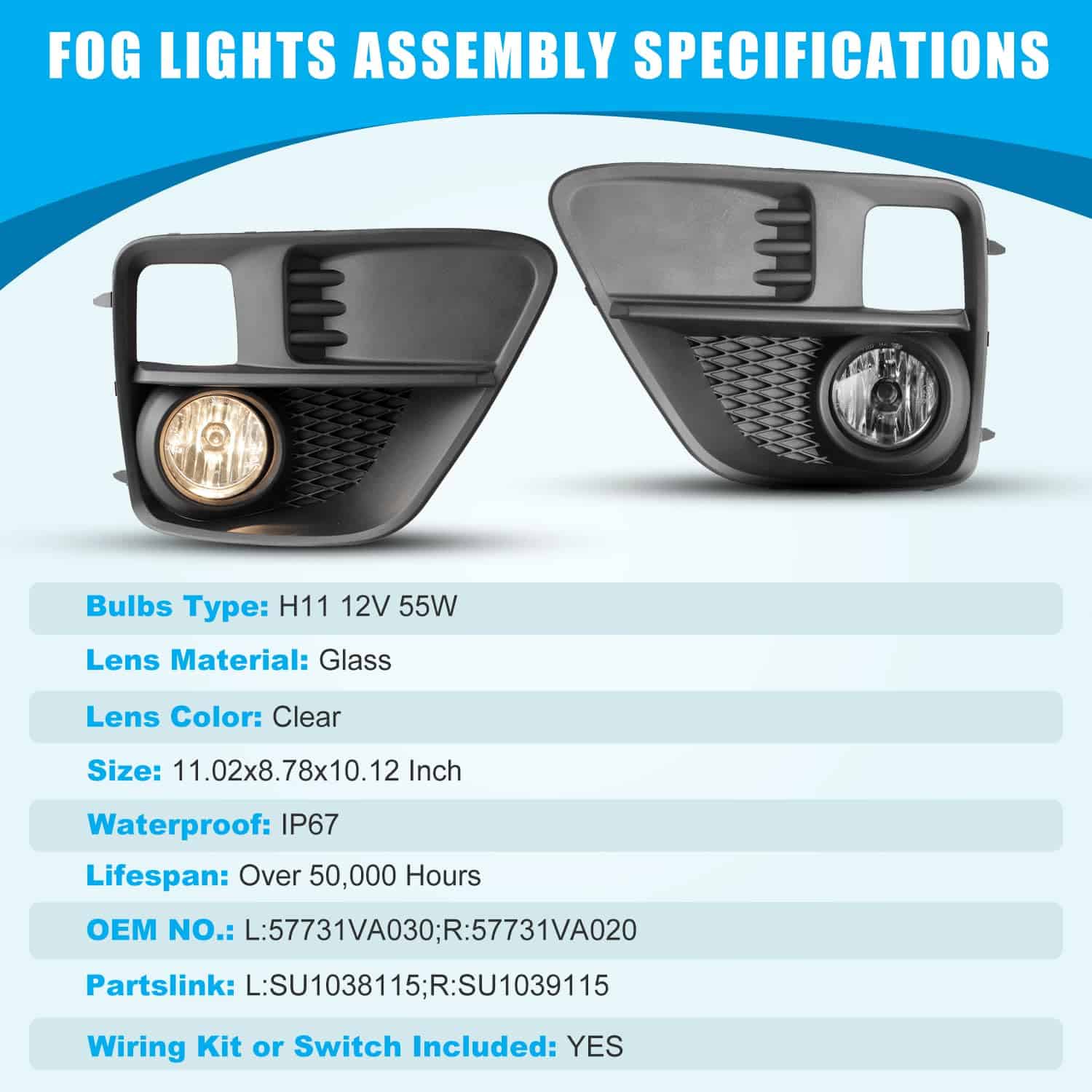 Luces antiniebla CPW compatibles con [2015 2016 2017 Subaru - Imagen 6