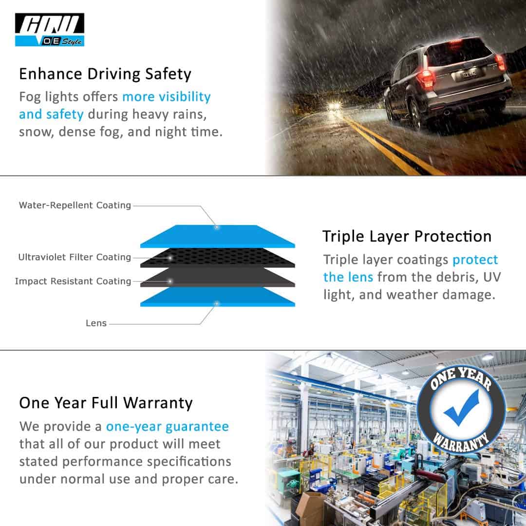 CPW Luces de Niebla Compatible con [2007 2008 2009 2010 - Imagen 6