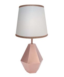 Lámpara de guardería de hexágono moderno color rosa dorado