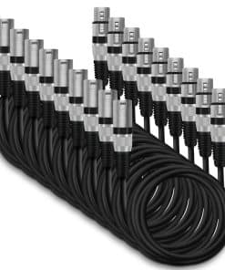 Cable de Micrófono XLR GearIT (10 pies, paquete de 10) -