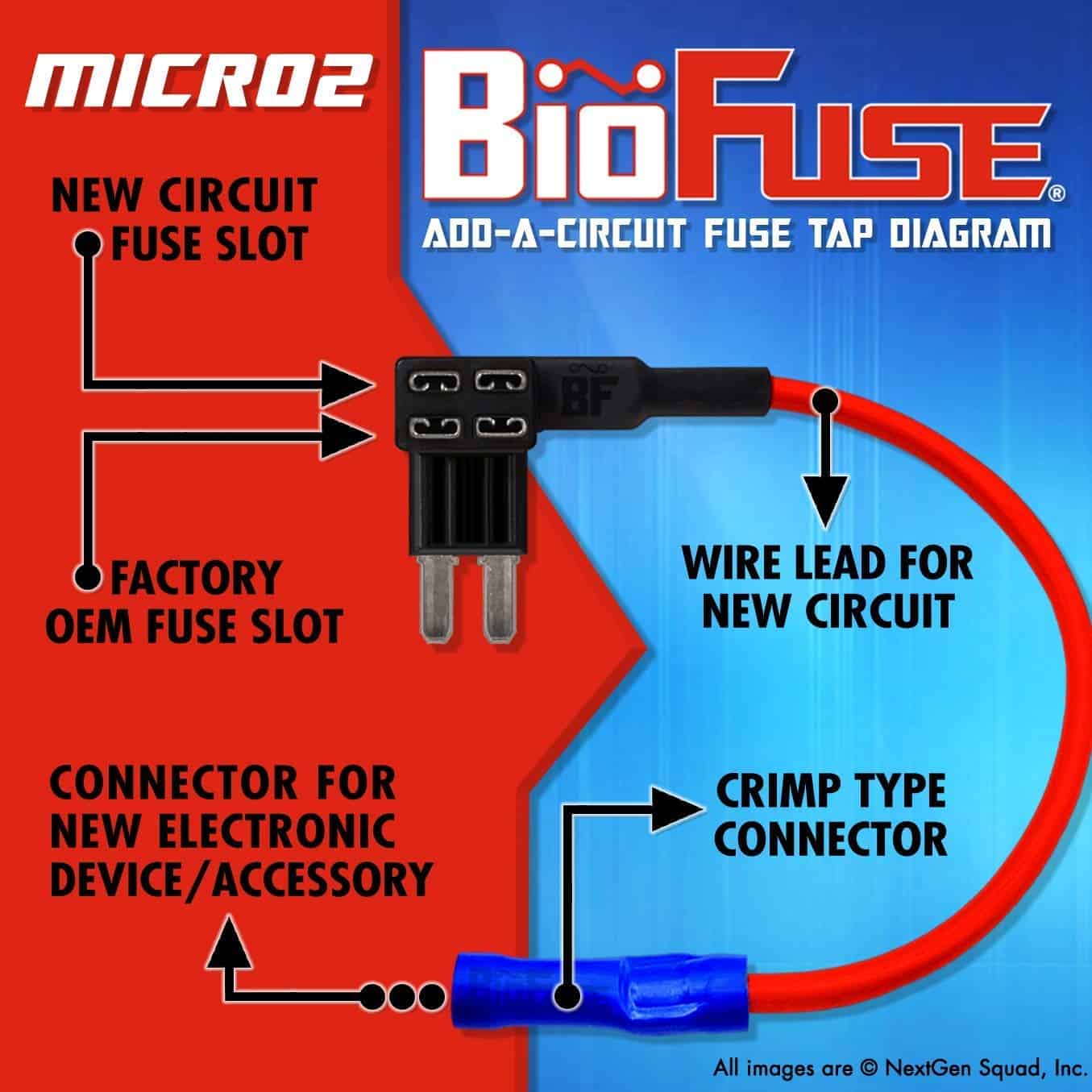 Paquete de 100 BioFuse 12V Micro2 Añadir un Circuito y - Imagen 4