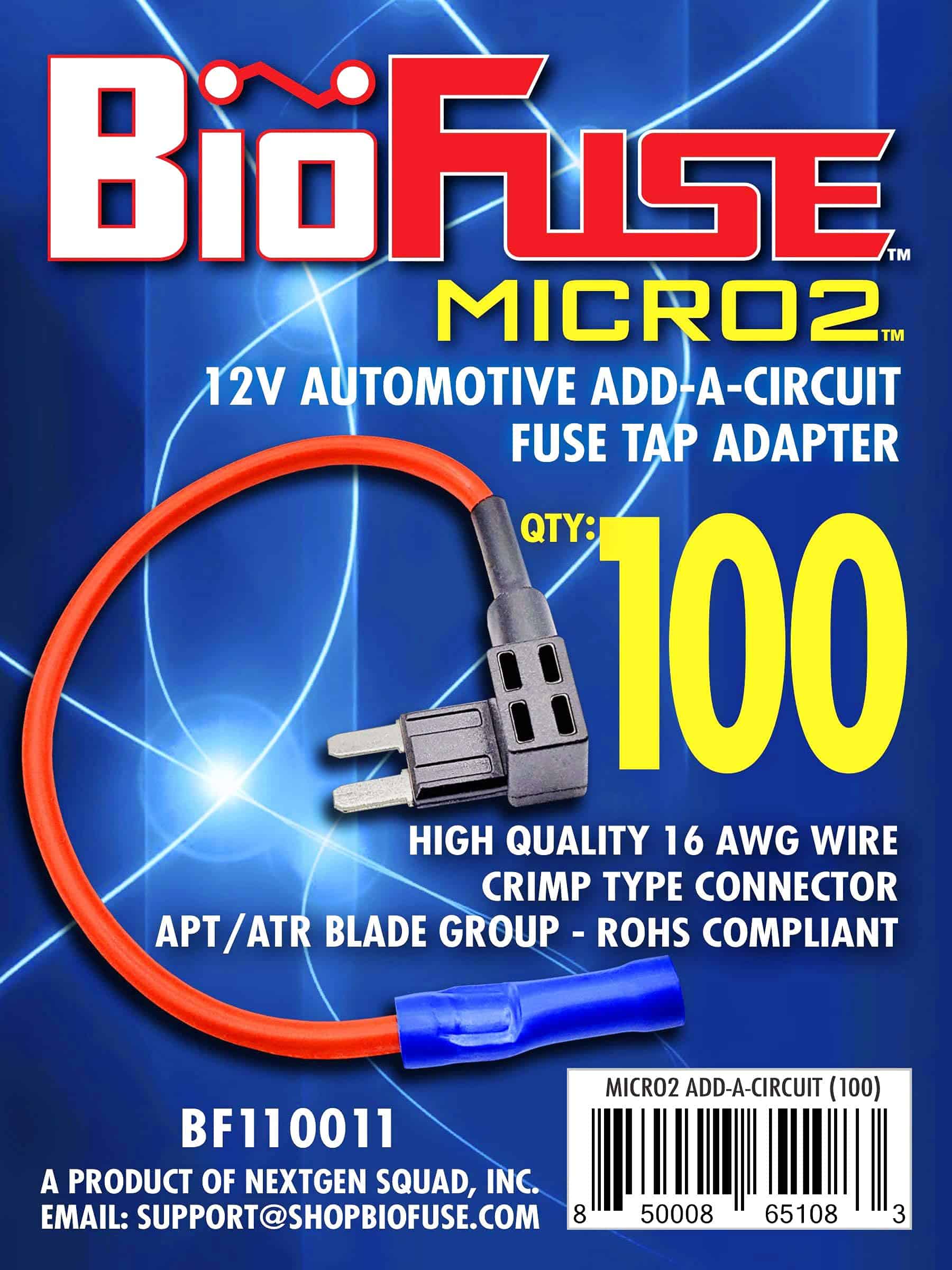 Paquete de 100 BioFuse 12V Micro2 Añadir un Circuito y - Imagen 8