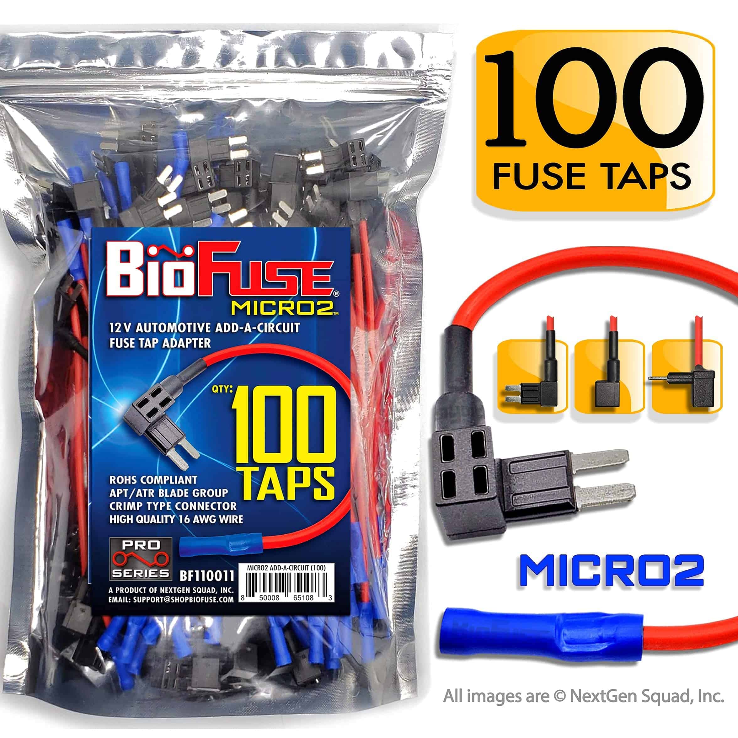 Paquete de 100 BioFuse 12V Micro2 Añadir un Circuito y - Imagen 3